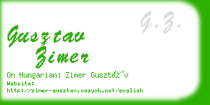 gusztav zimer business card